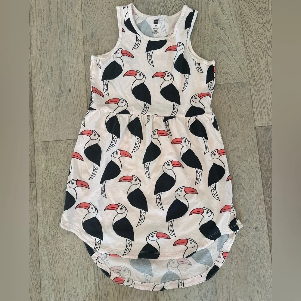 Tea Collection Toucan Bird Printed Skirted Tank Dress